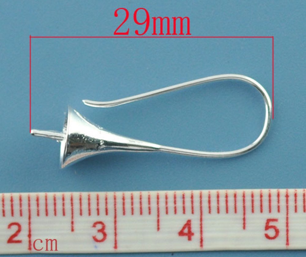 Halter Ohrring für Garnierkugel x 1 Paar