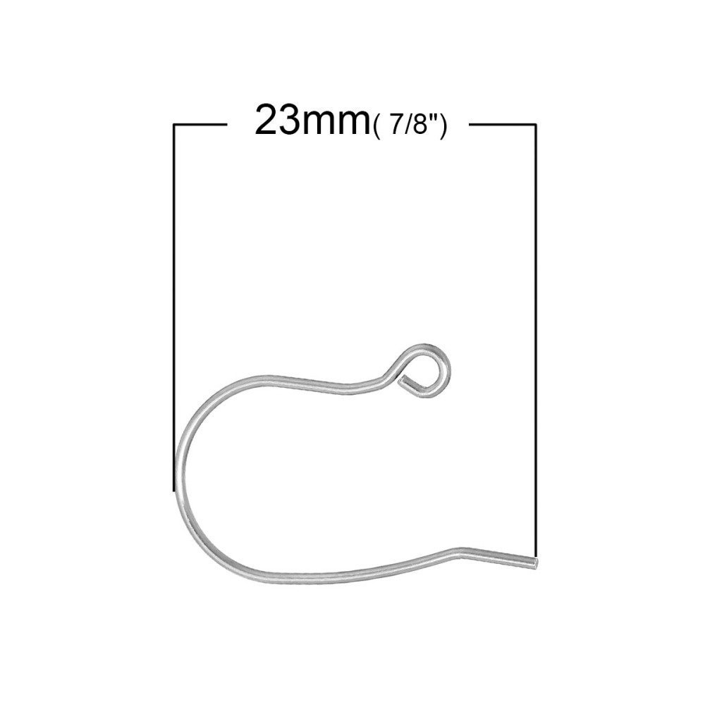 Halter Ohrring Haken Edelstahl Nr. 02 X 1 Paar