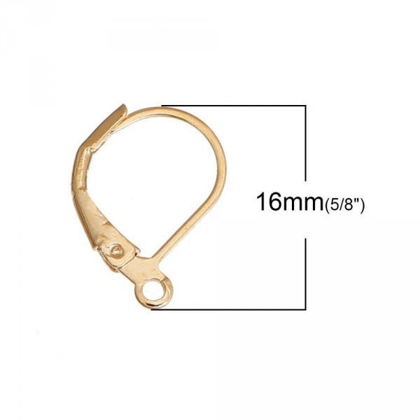 Halter Ohrring Dormeuse N&deg;16 vergoldet 14K