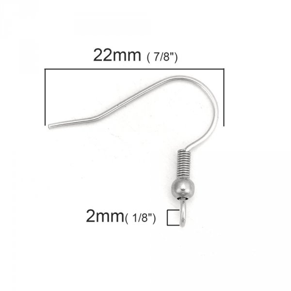 Halter Ohrring Haken Edelstahl Nr. 03 x 5 Paare