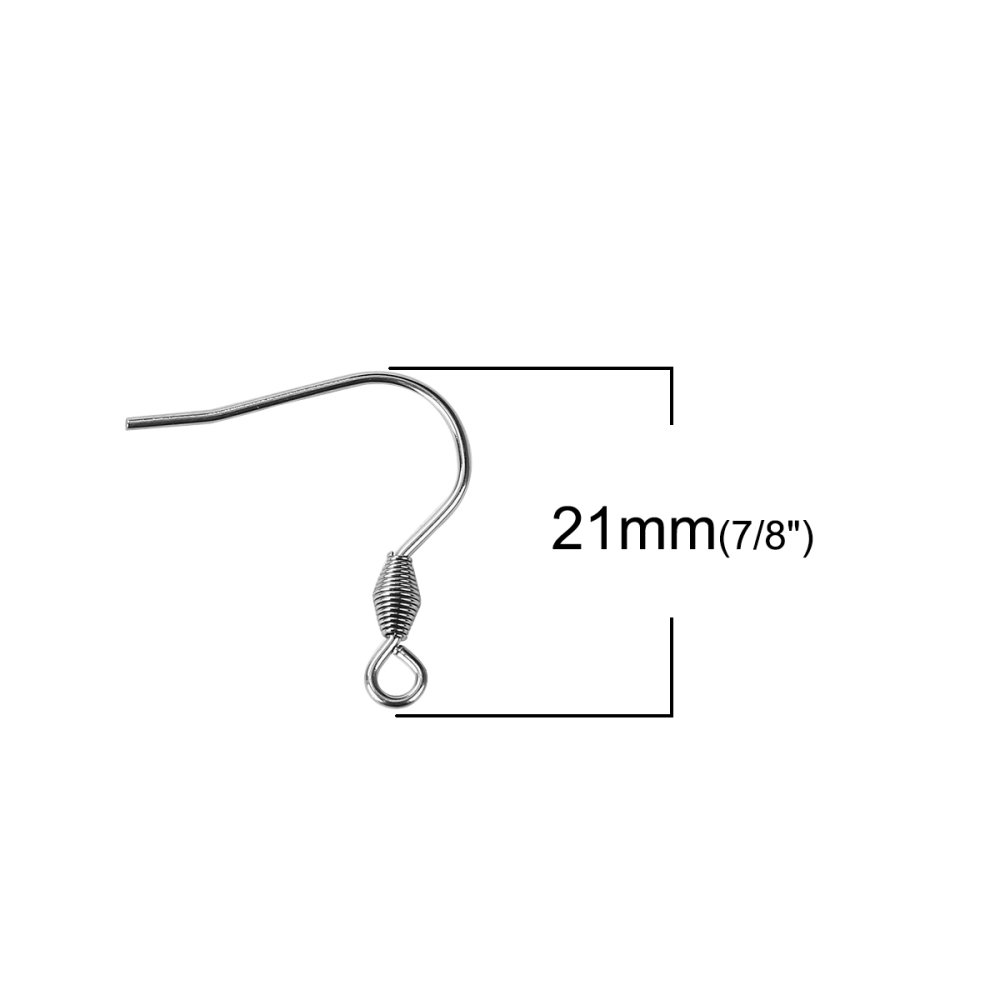 Halter Ohrring Haken Edelstahl Nr. 04 x 1 Paar