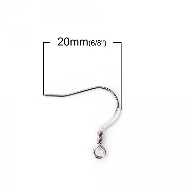 Halter Ohrring Haken Edelstahl Nr. 06 x 1 Paar