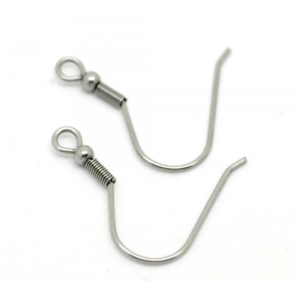 Halter Ohrring Haken Edelstahl Nr. 07 x 5 Paare