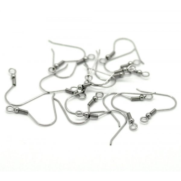 Halter Ohrring Haken Edelstahl Nr. 07 x 5 Paare