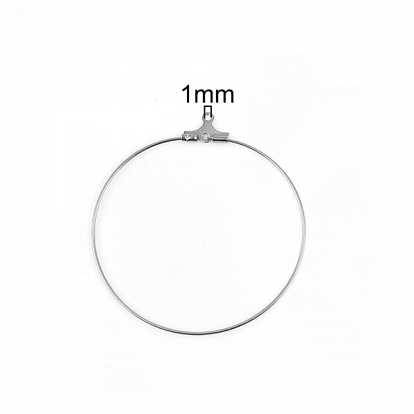 Ohrringhalter Creole Edelstahl Nr. 01 x 1 Paar