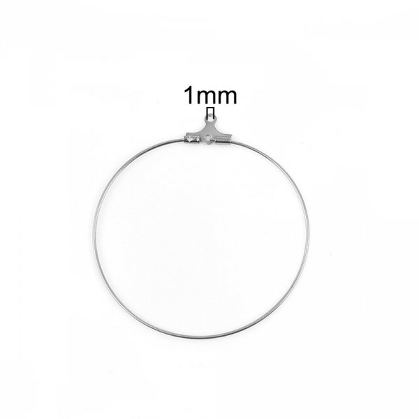 Ohrringhalter Creole aus Edelstahl Nr. 01 x 5 Paare