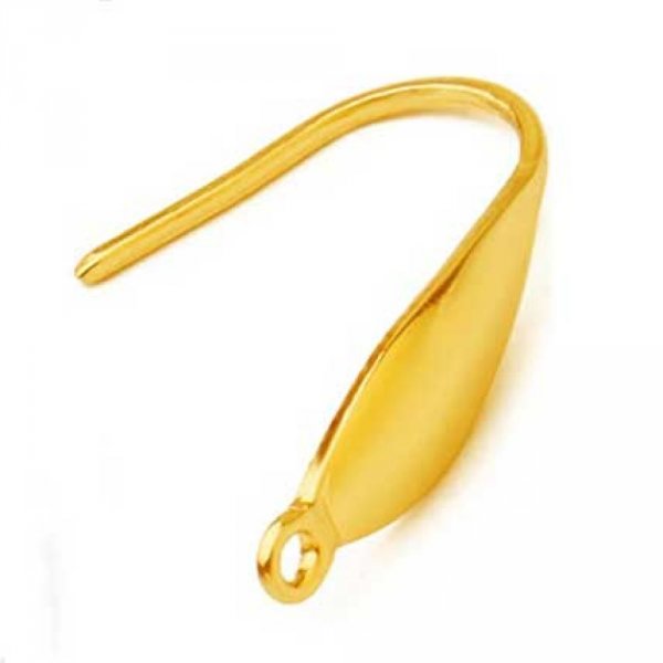 Halter Ohrring Haken Edelstahl Nr. 10 Vergoldet