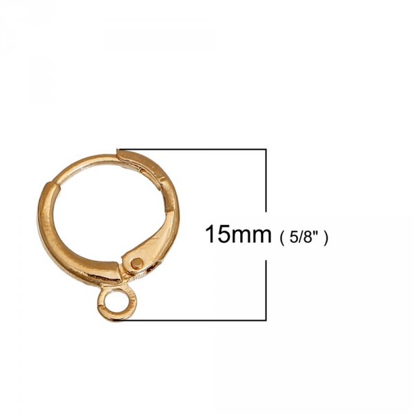 Halter Ohrring Dormeuse N&deg;23 vergoldet 14k
