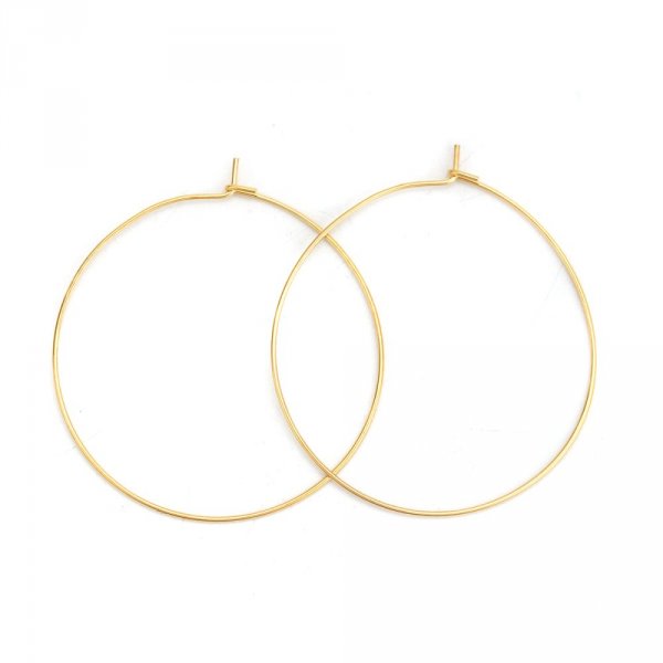 Ohrringhalter Creole Edelstahl vergoldet Nr. 03-30 mm x 5 Paare