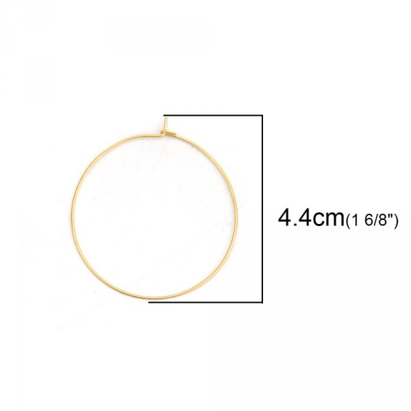 Ohrringhalter Creole Edelstahl vergoldet Nr. 03-30 mm x 5 Paare