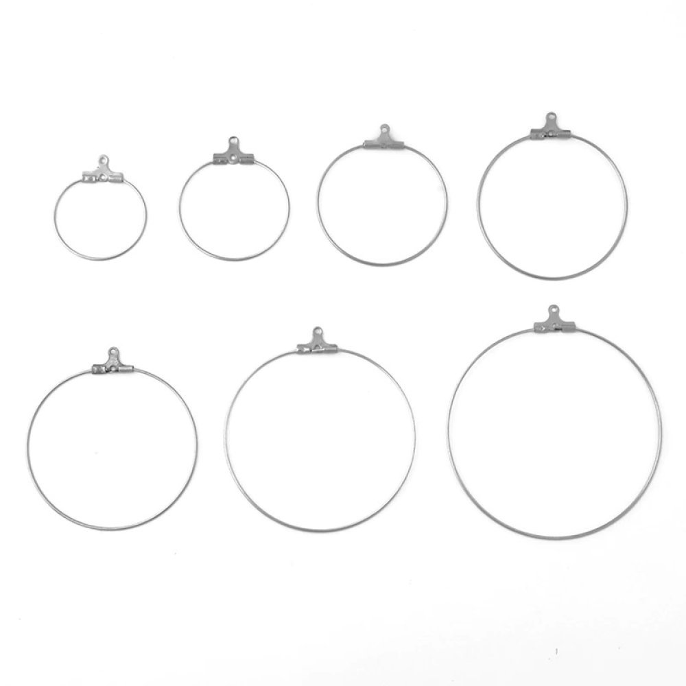 Halter Ohrring Creole Edelstahl Nr. 02-25 mm x 5 Paare