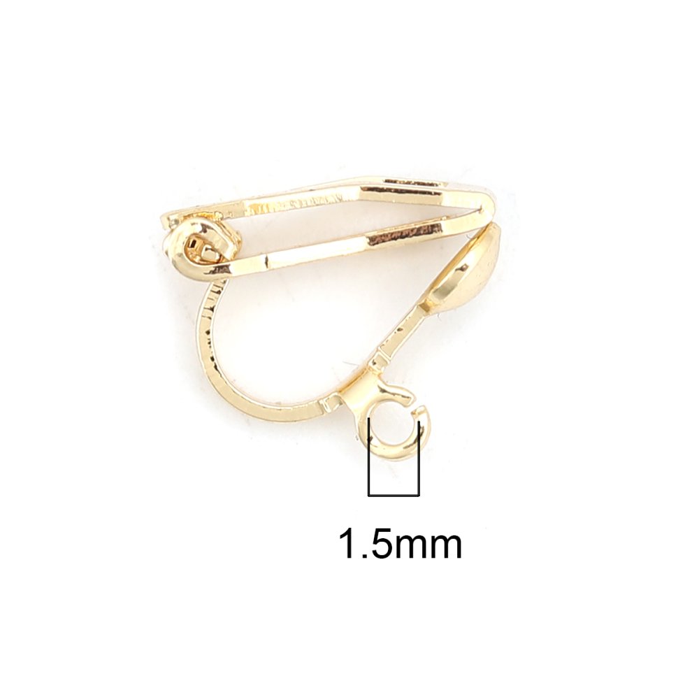 Halter Ohrring Clip Kupfer vergoldet 18K N°01