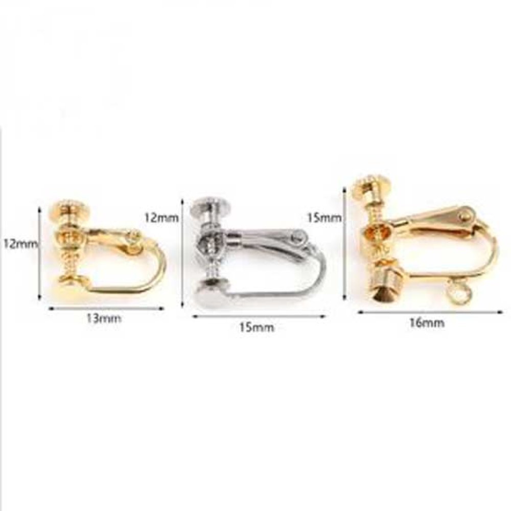 Halter Ohrring Clip Verstellbarer Ohrring 18k Gold Nr. 06 x 1 Paar vergoldet