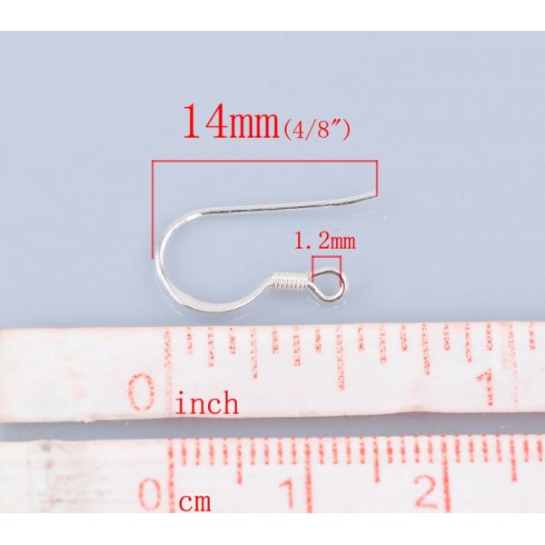 Ohrringhalter Haken aus 925er Silber Nr. 08 x 1 Paar