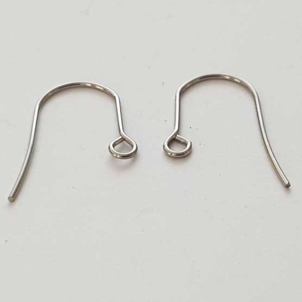 Support Boucle d'oreille Hameçon Acier Inoxydable N°02-02 X 1 Paire