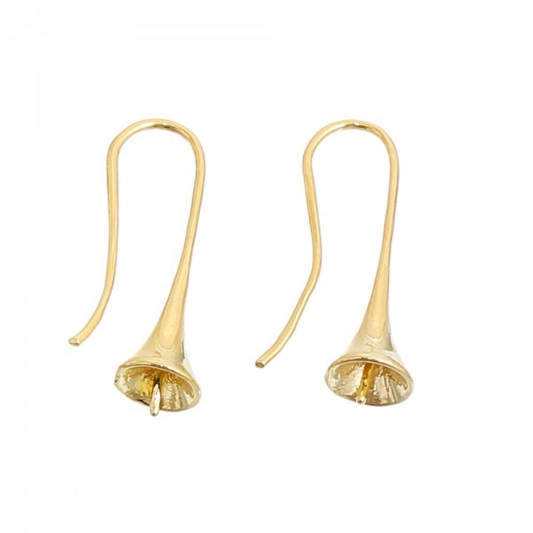 Support Boucle d'oreille pour boule &agrave; garnir x 10 Paires dor&eacute;