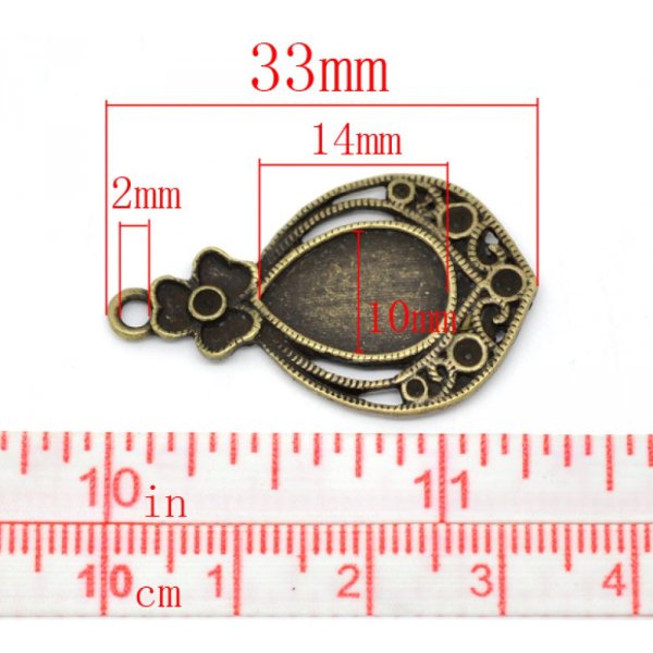 Halter Cabochon Goutte N&deg;02 Bronze