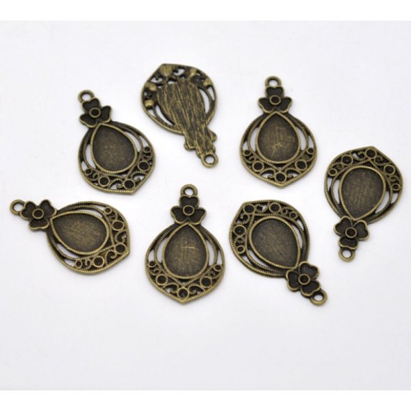 Halter Cabochon Goutte N&deg;02 Bronze