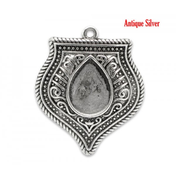 Halter Cabochon Goutte N&deg;01 Silber alt