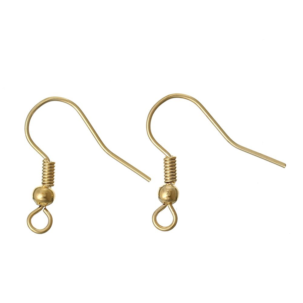 Ohrringhalter Nr. 24 Haken 18 K vergoldet x 2 Paare