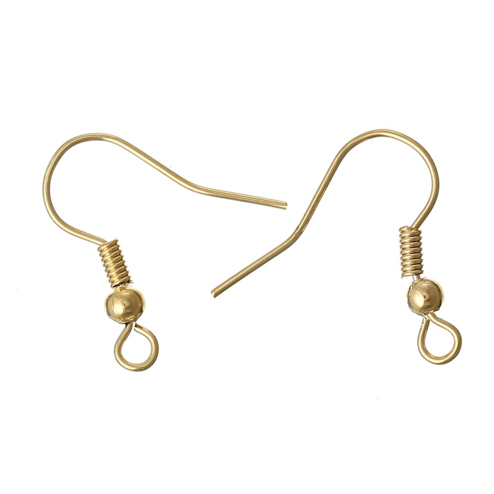 Ohrringhalter Nr. 24 Haken 18 K vergoldet x 2 Paare
