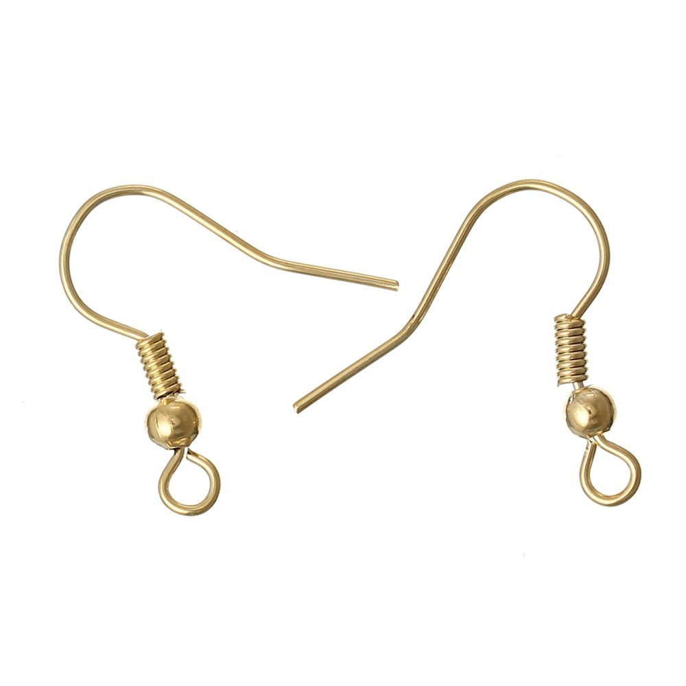 Ohrringhalter Nr. 24 Haken 18 K vergoldet x 2 Paare
