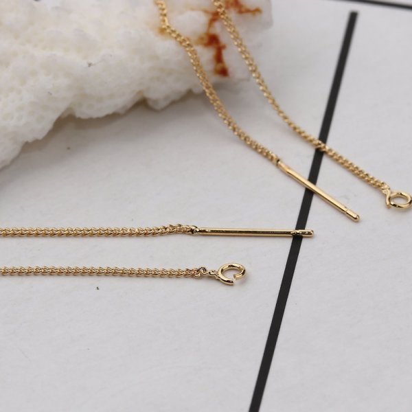 Ohrringhalter Nr. 27 Goldbeschichtete Kette