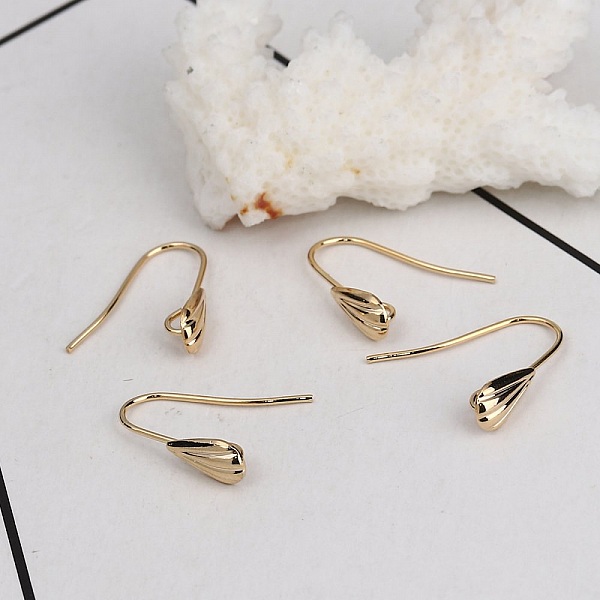 Ohrringhalter Nr. 28 Haken Muschel Gold plattiert