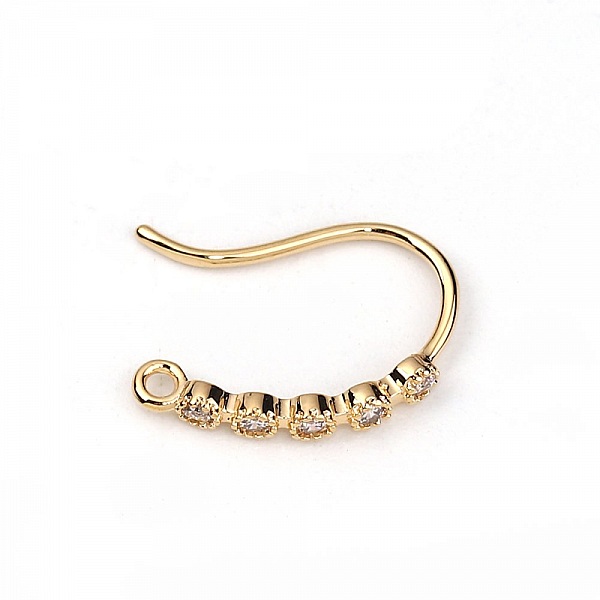 Ohrringhalter Nr. 29 Haken mit Gold und Strass beschichtet