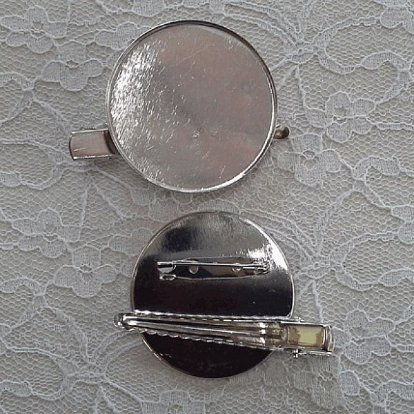 Stifthalter Tablett - Farbe Silber 60 mm.