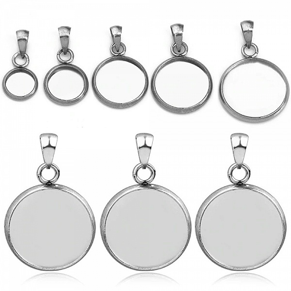 Cabochonhalter 20 mm Edelstahl Nr. 04