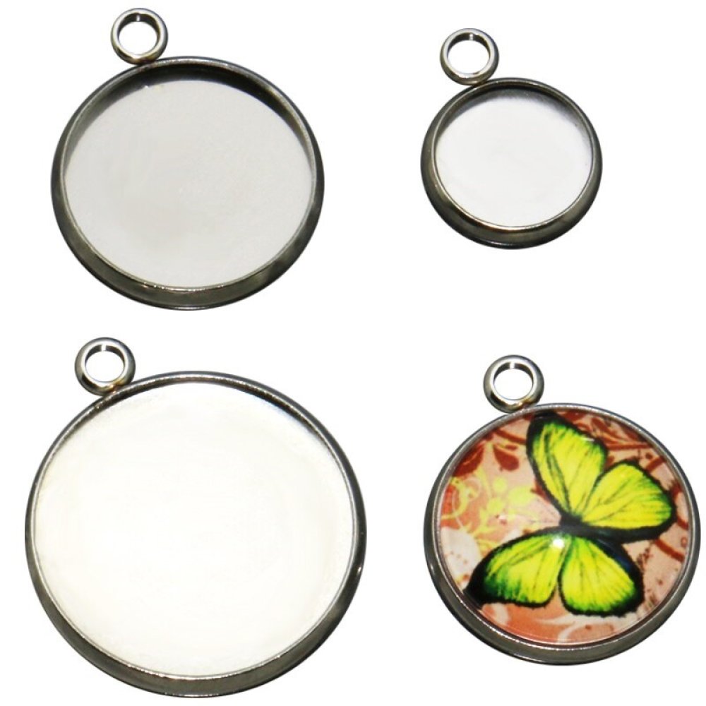 Cabochon-Halter 25 mm Edelstahl Nr. 05 Geschlossener Ring