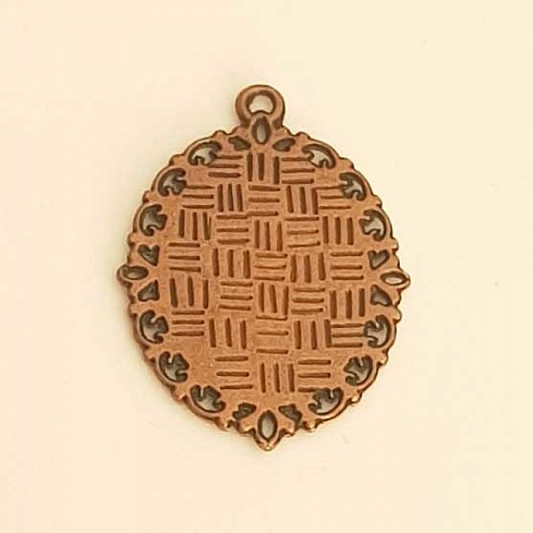 Support cabochon Ovale de 25 X 18 mm Bronze N&deg;02