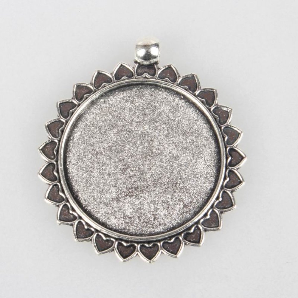 Support cabochon de 30 mm argent, pendentif cabochon 62AS