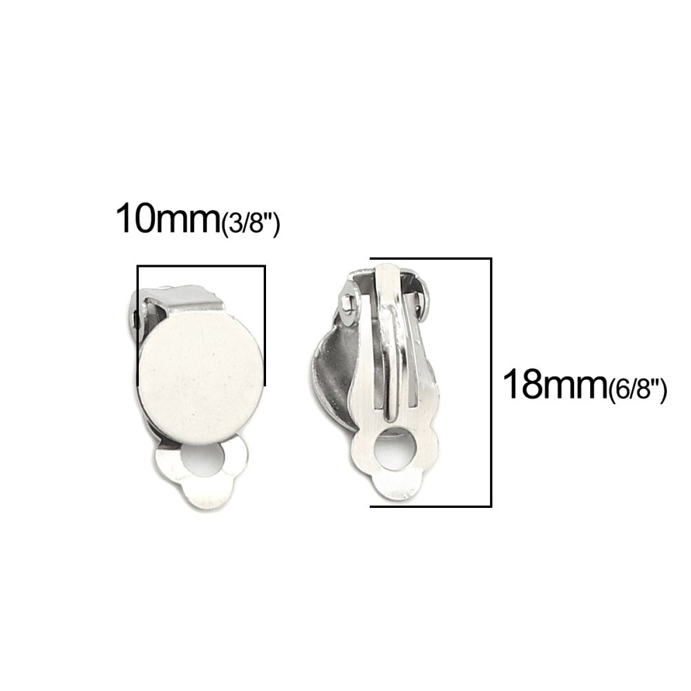 Halterungen Ohrringe Clips Plateau Nr. 06 x 10 Paare