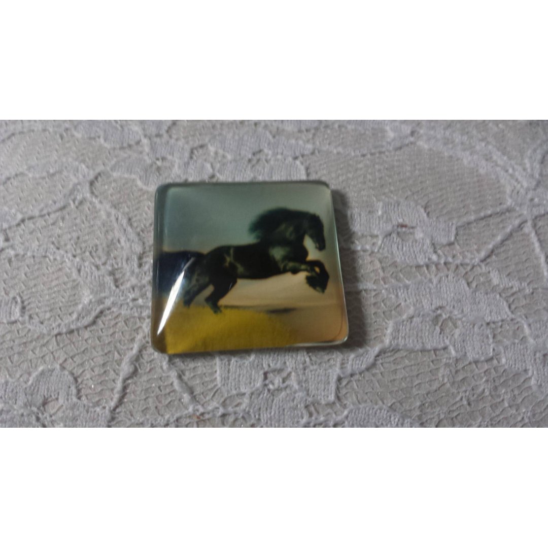 quadratischer Glas-Cabochon 30mm 029 