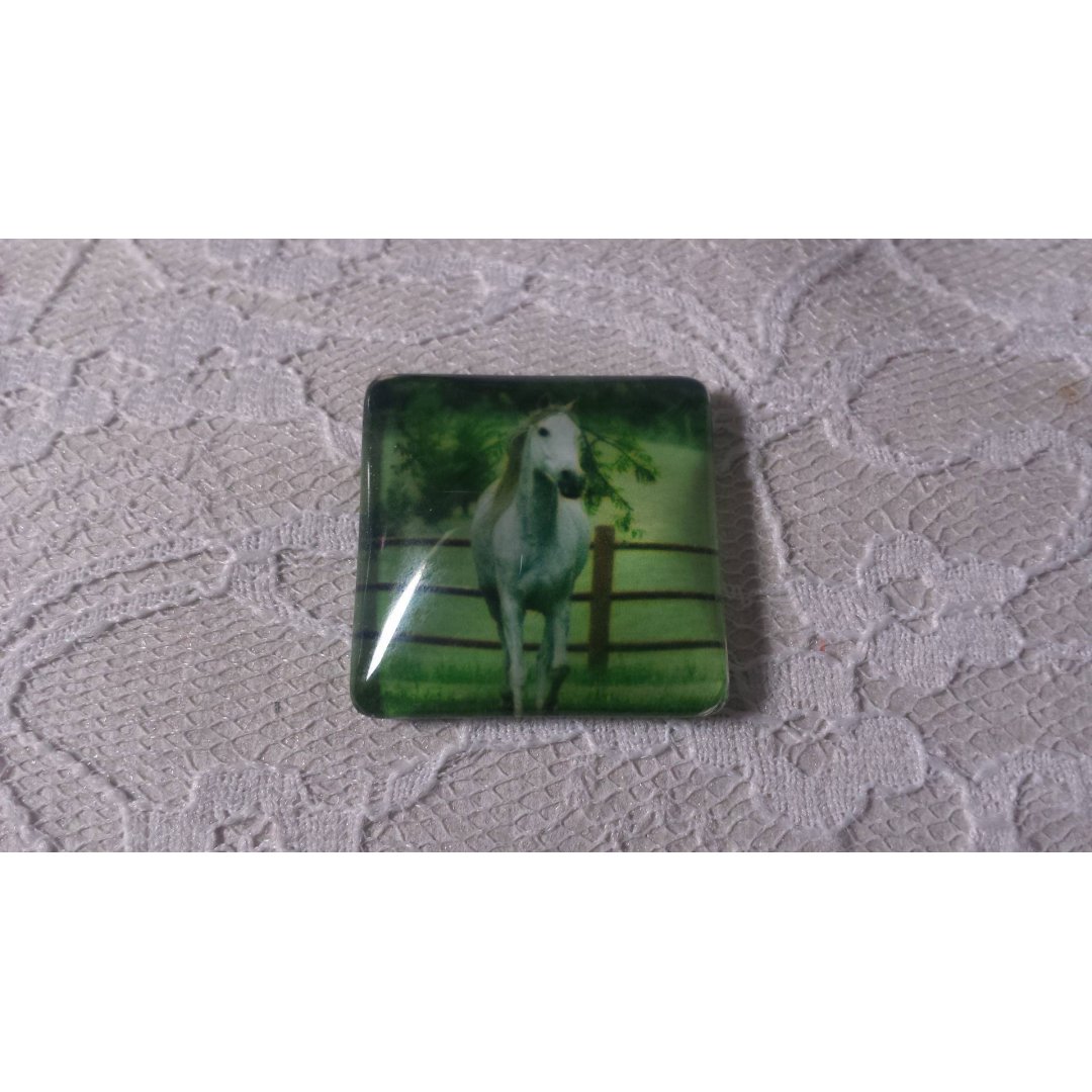 quadratischer Glas-Cabochon 30mm 026 