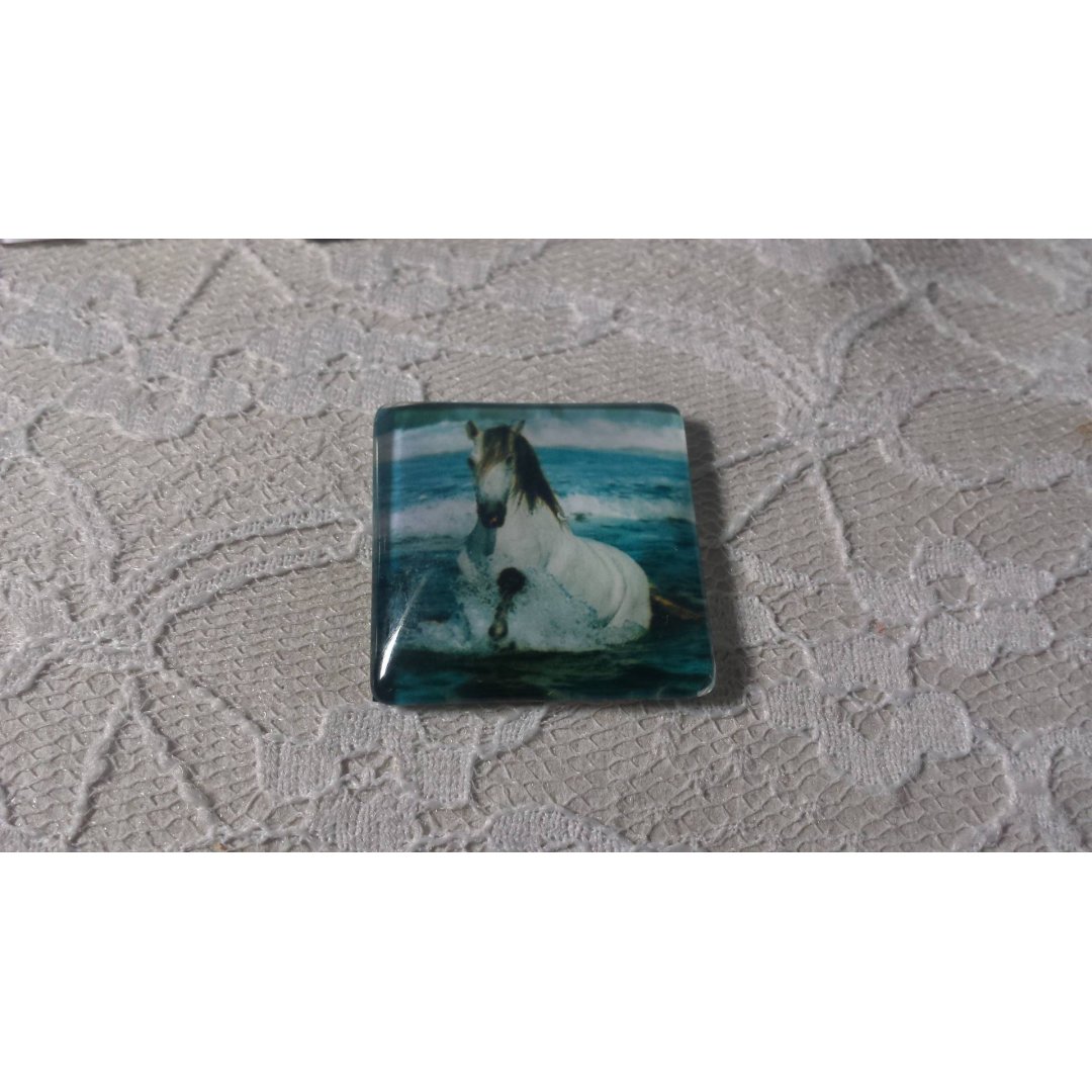 quadratischer Glas-Cabochon 30mm 024 