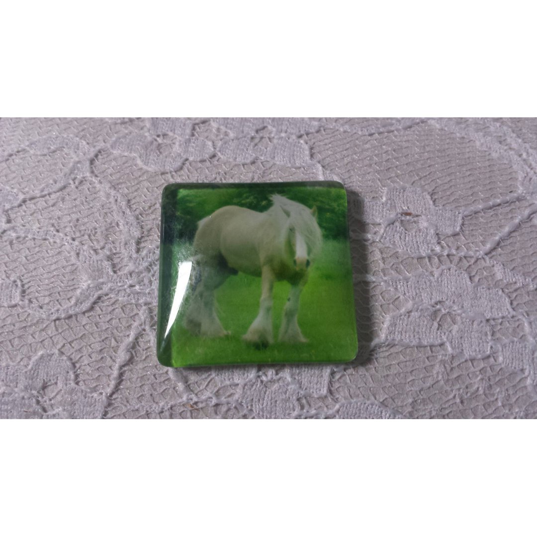 quadratischer Glas-Cabochon 30mm 010 