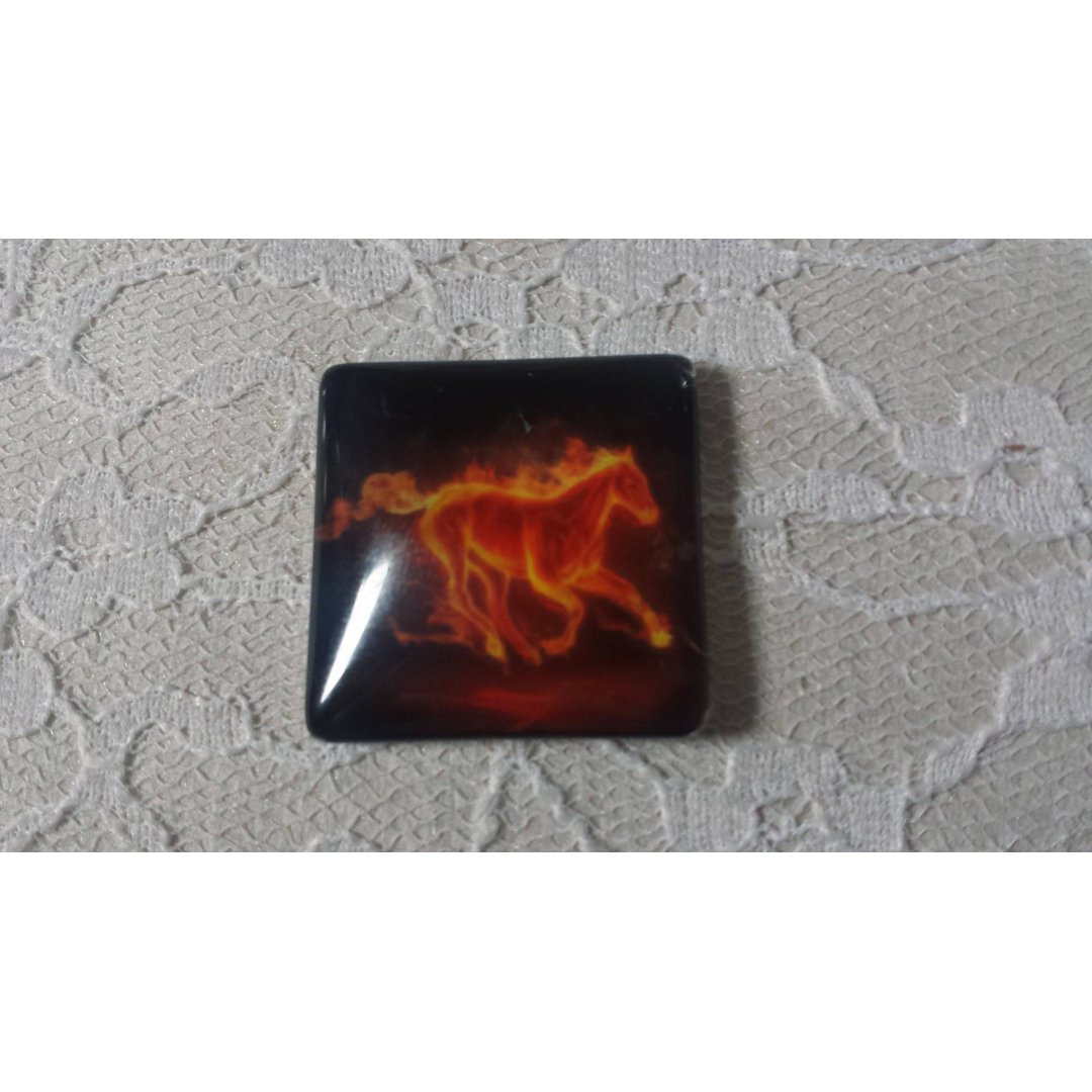 quadratischer Glas-Cabochon 30mm 006 