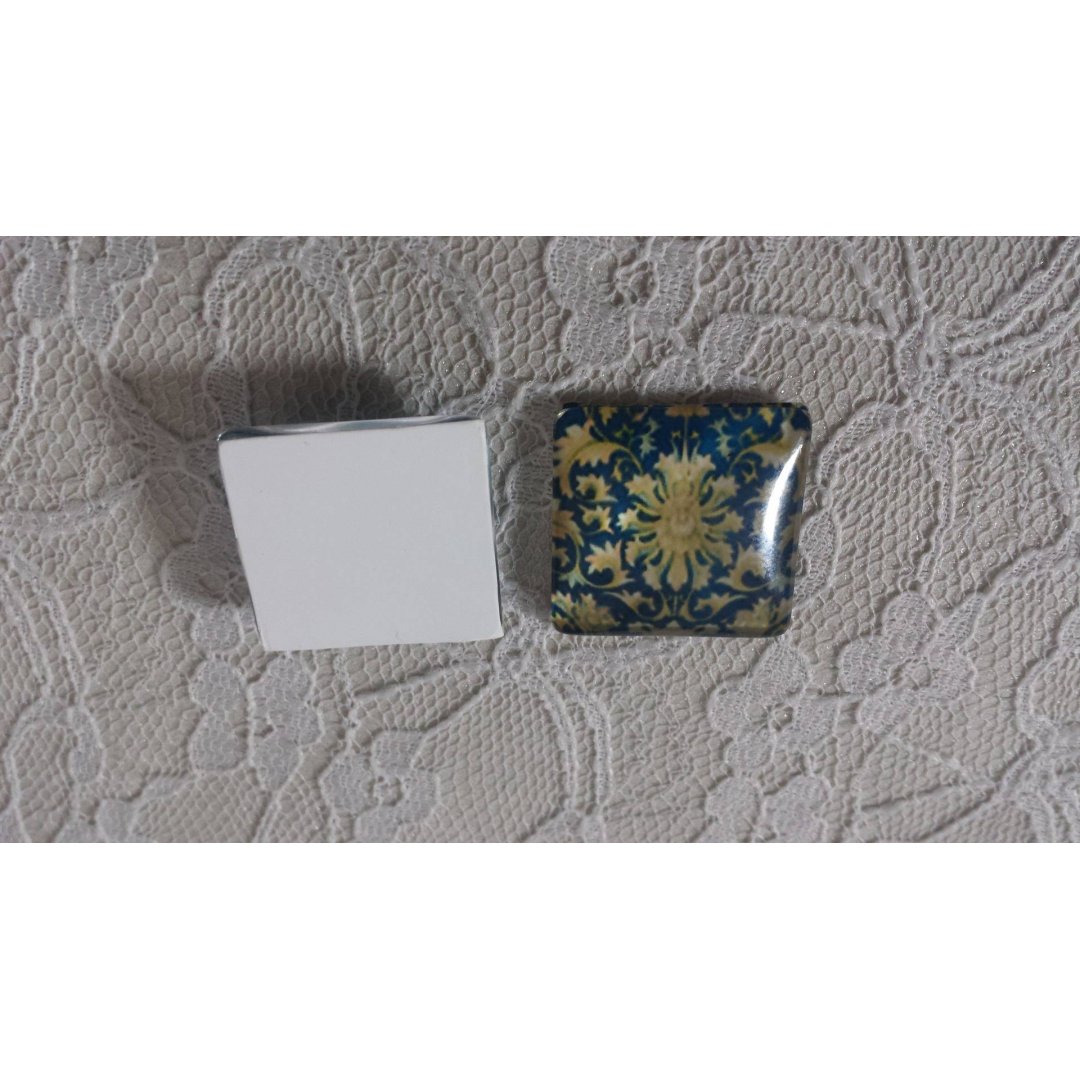 quadratischer Glas-Cabochon 25mm 045 