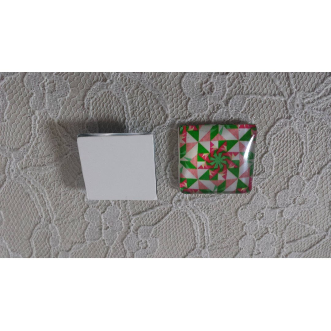 quadratischer Glas-Cabochon 25mm 040 