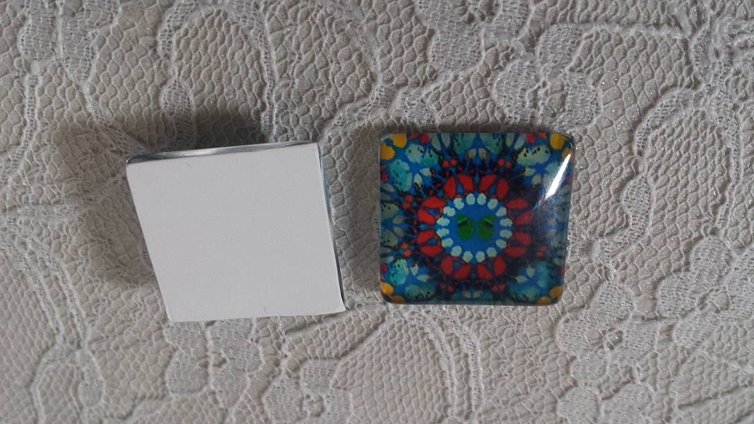 quadratischer Glas-Cabochon 25mm 037 