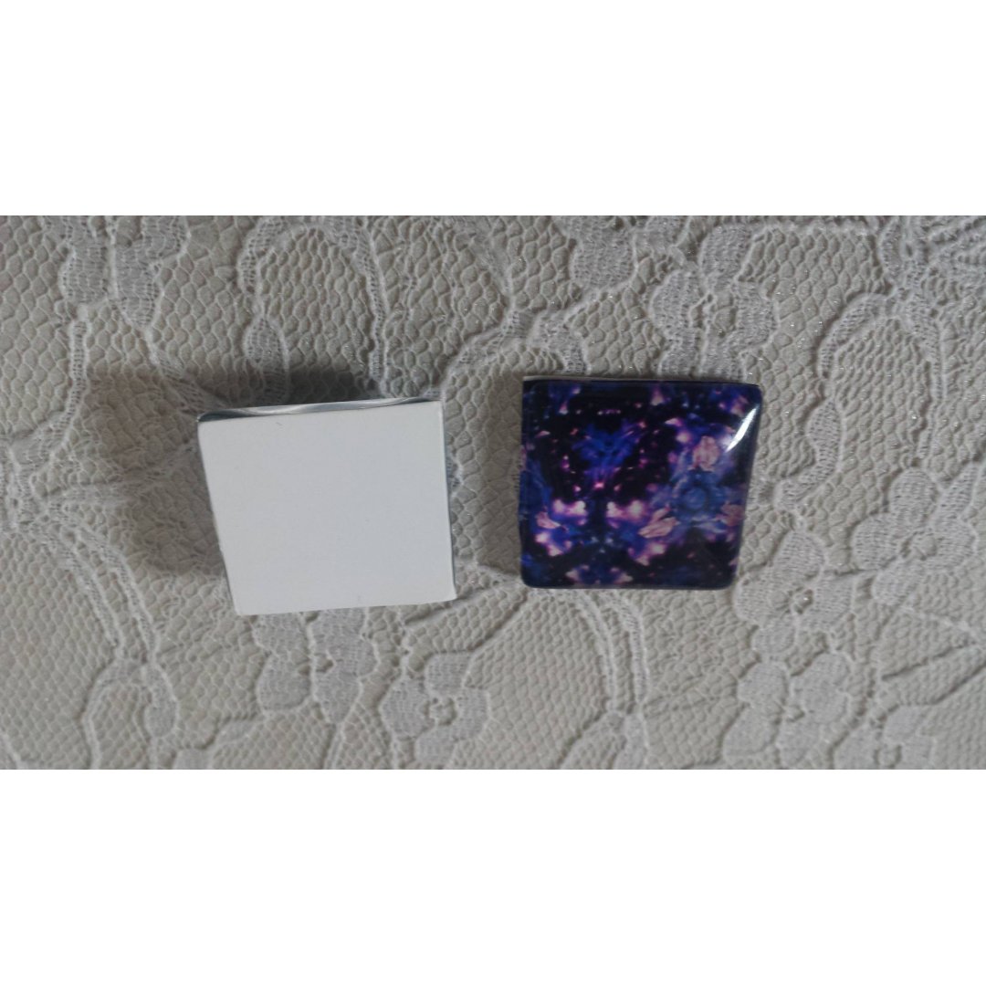 quadratischer Glas-Cabochon 25mm 034 