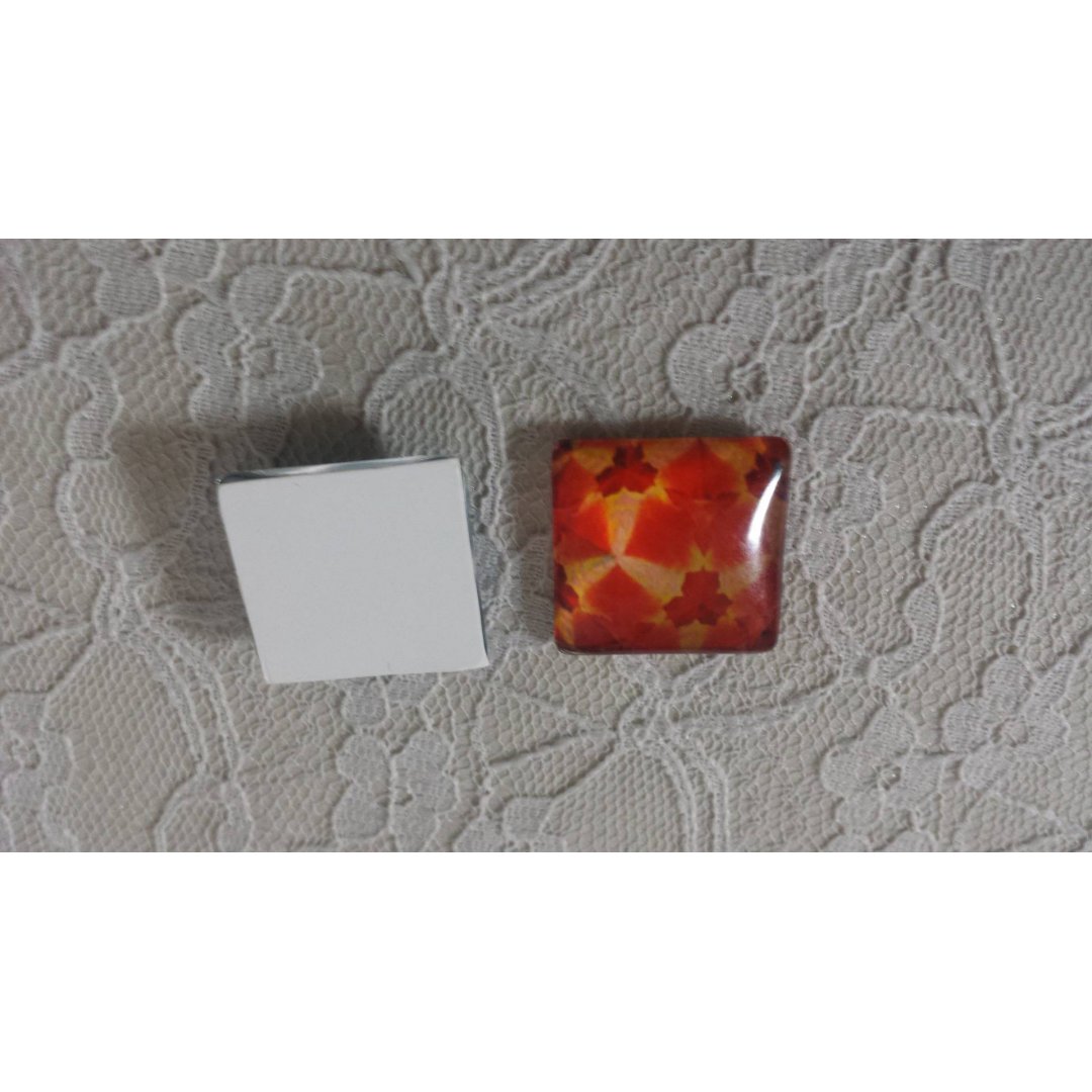 quadratischer Glas-Cabochon 25mm 025 