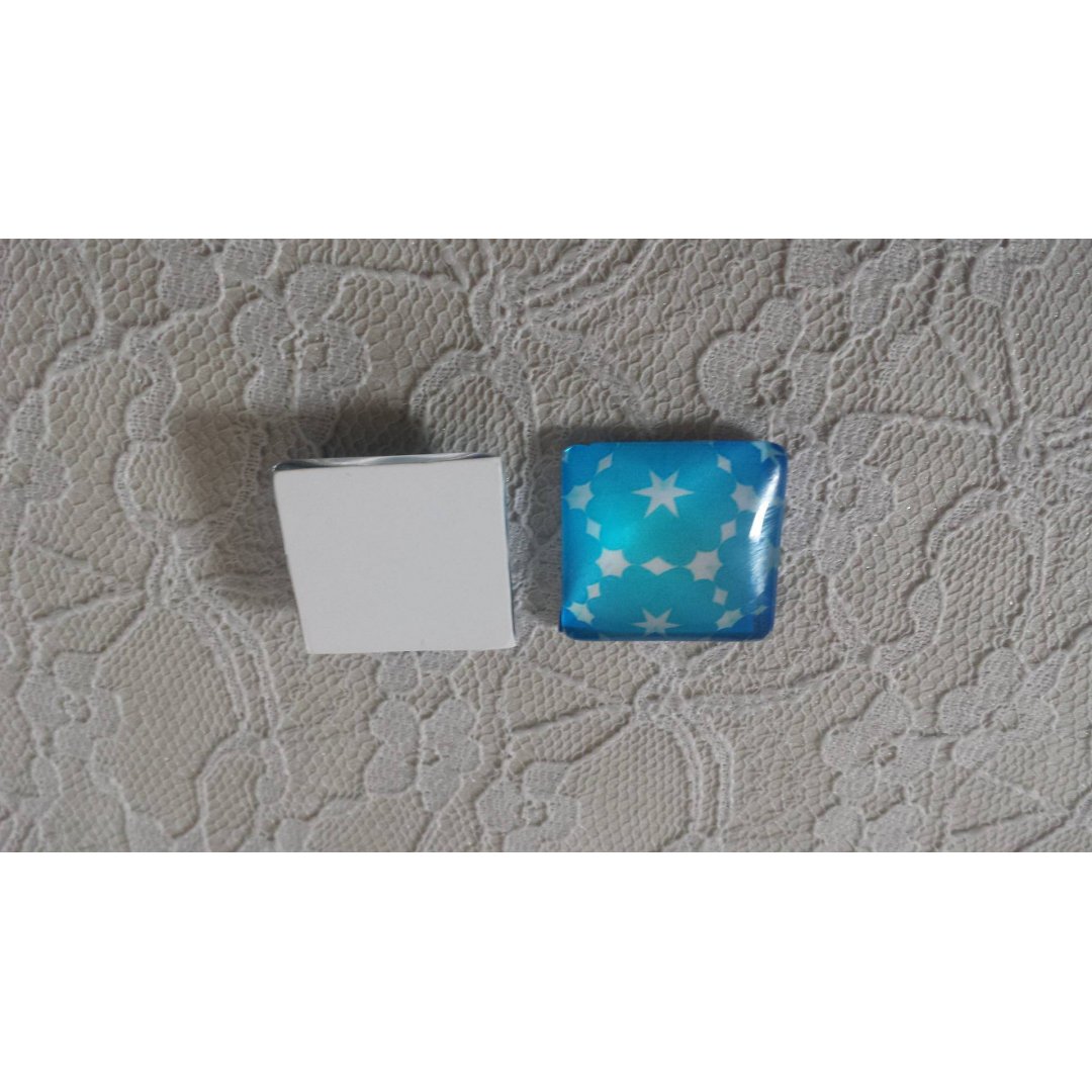 quadratischer Glas-Cabochon 25mm 024 