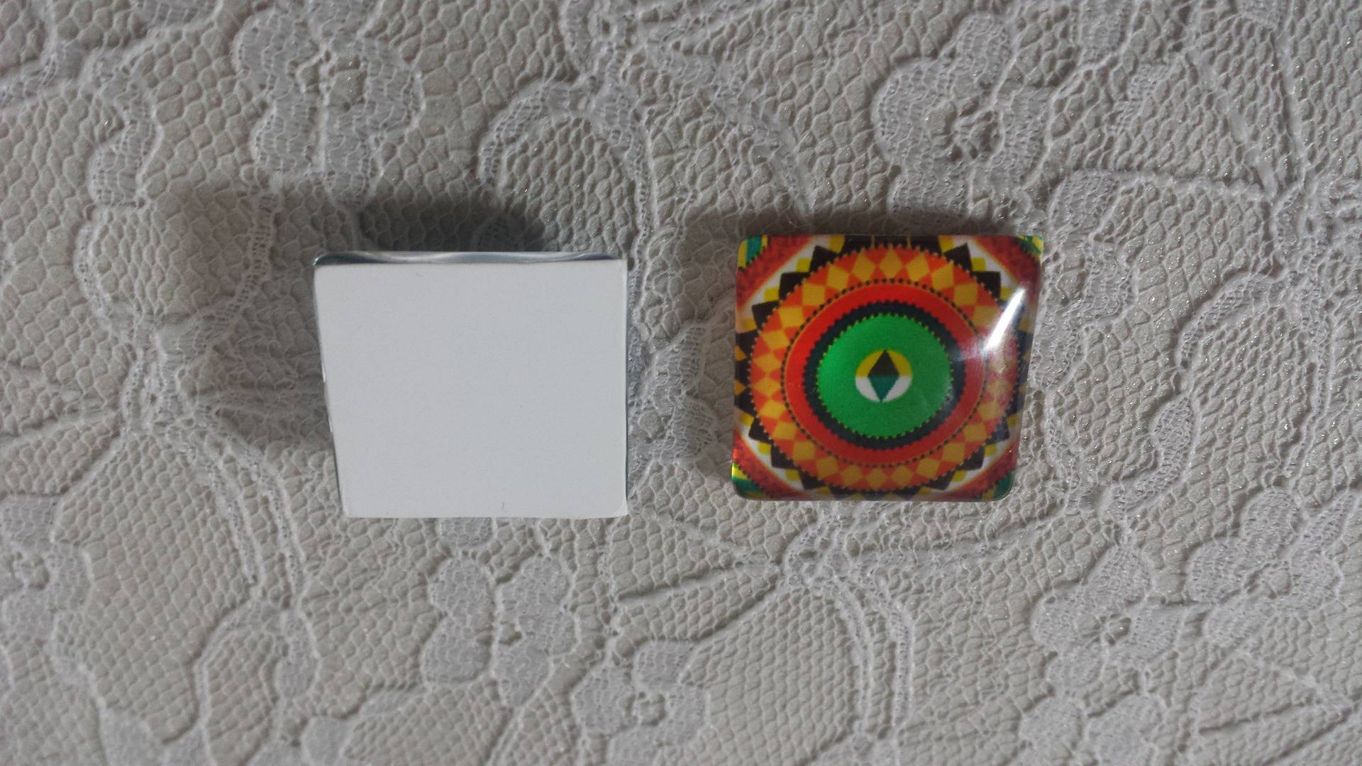 quadratischer Glas-Cabochon 25mm 022 
