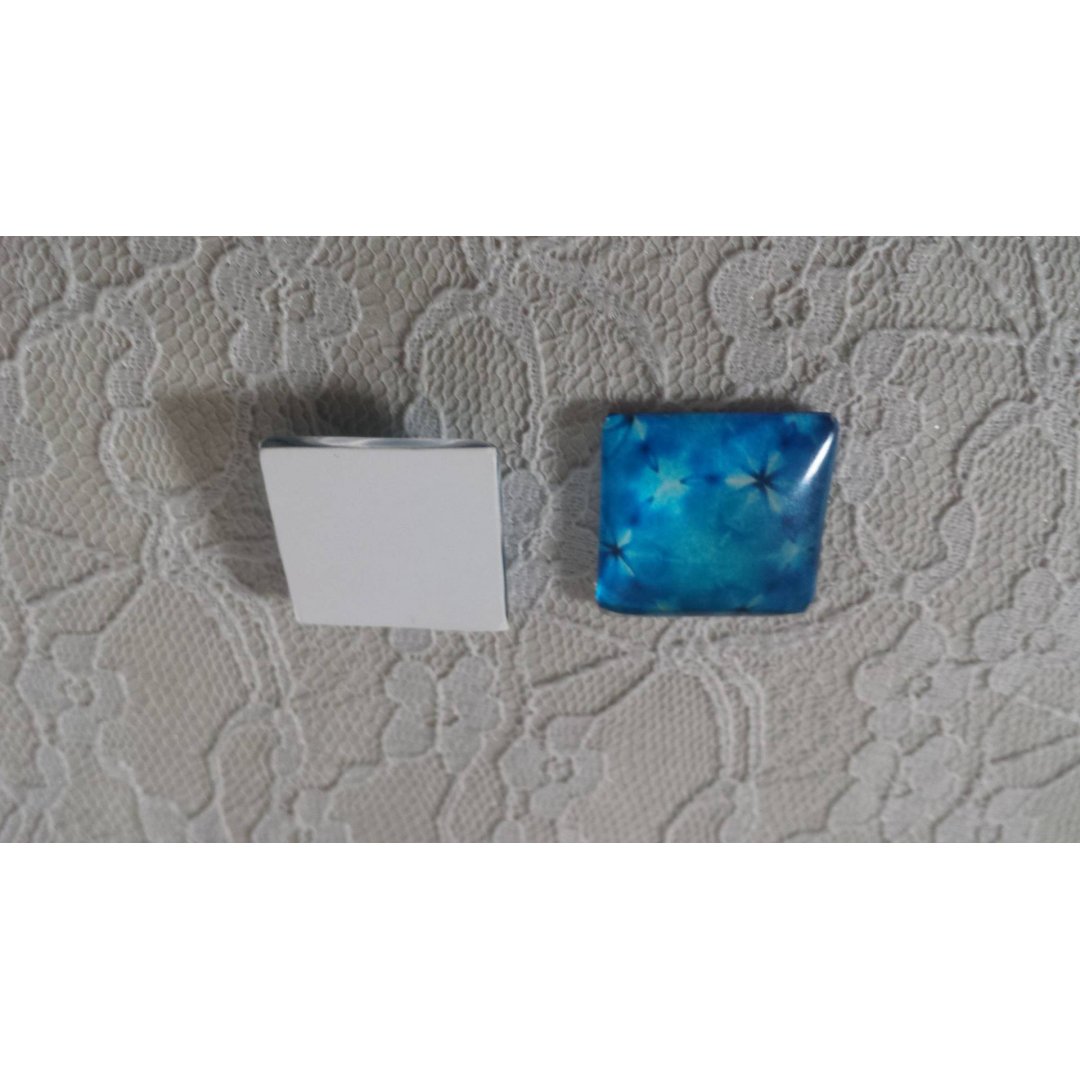 quadratischer Glas-Cabochon 25mm 019 