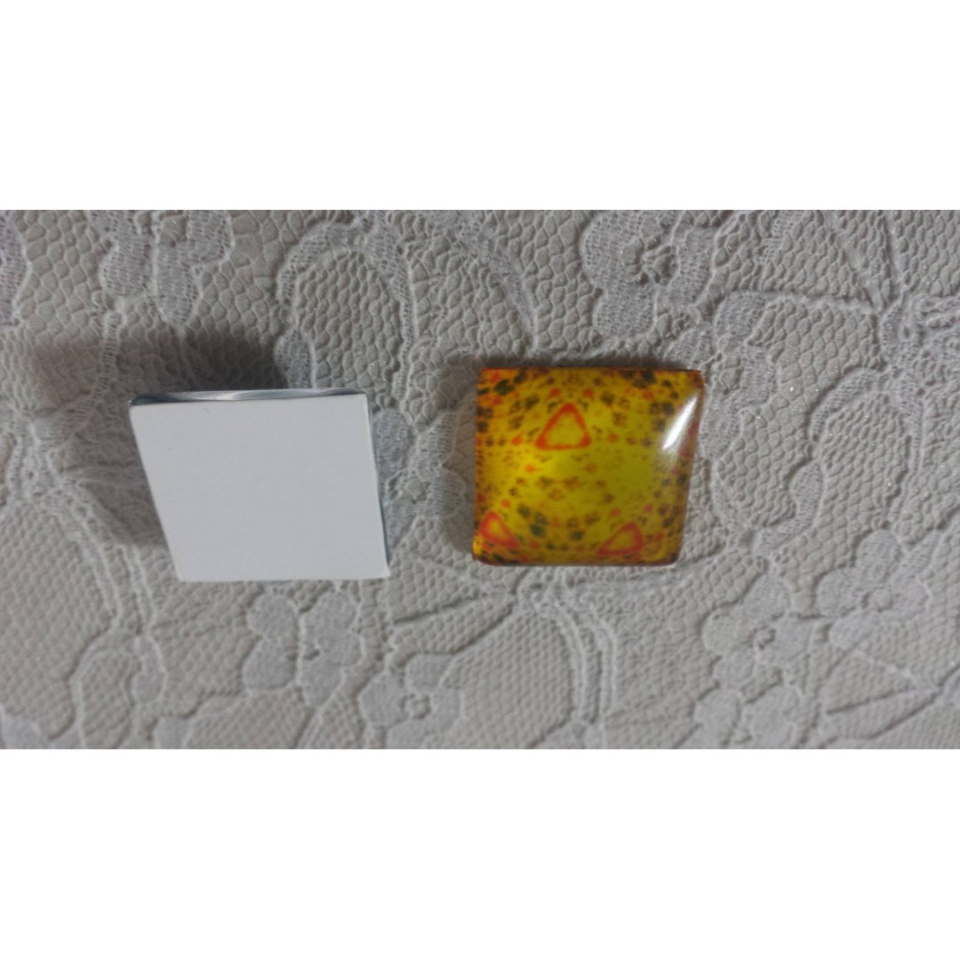 quadratischer Glas-Cabochon 25mm 016 