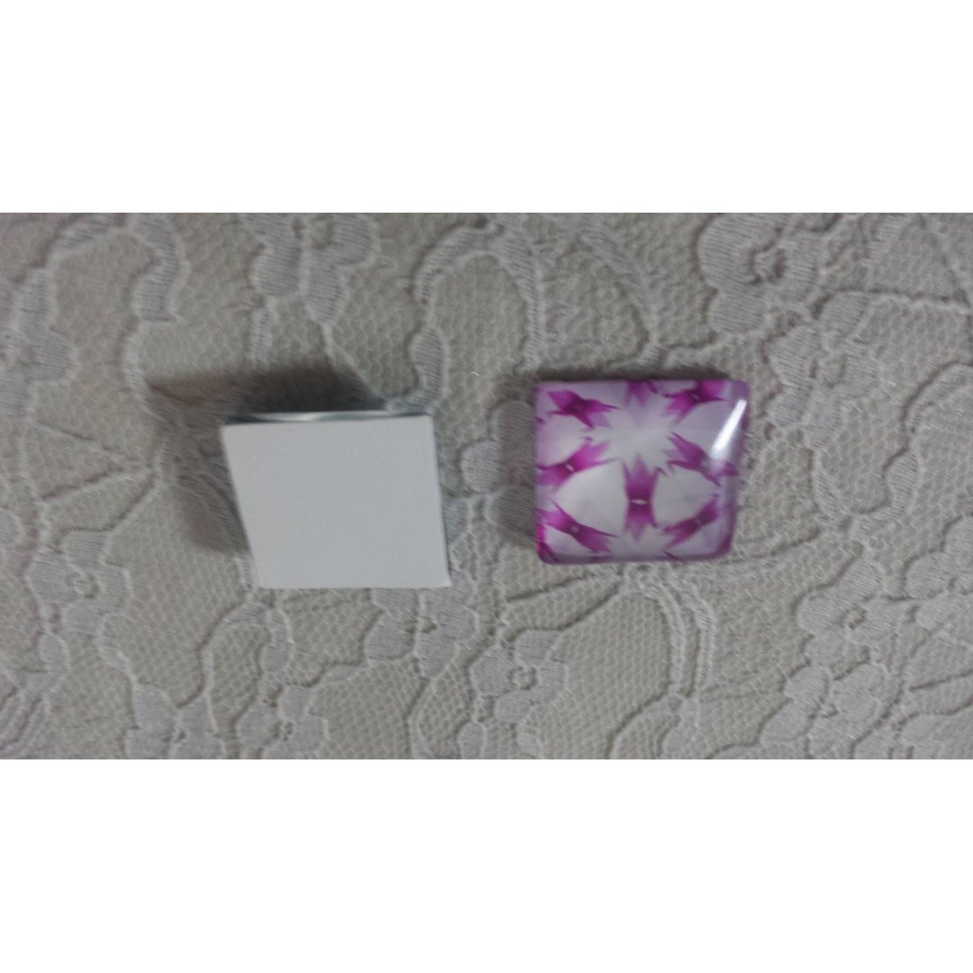 quadratischer Glas-Cabochon 25mm 015 